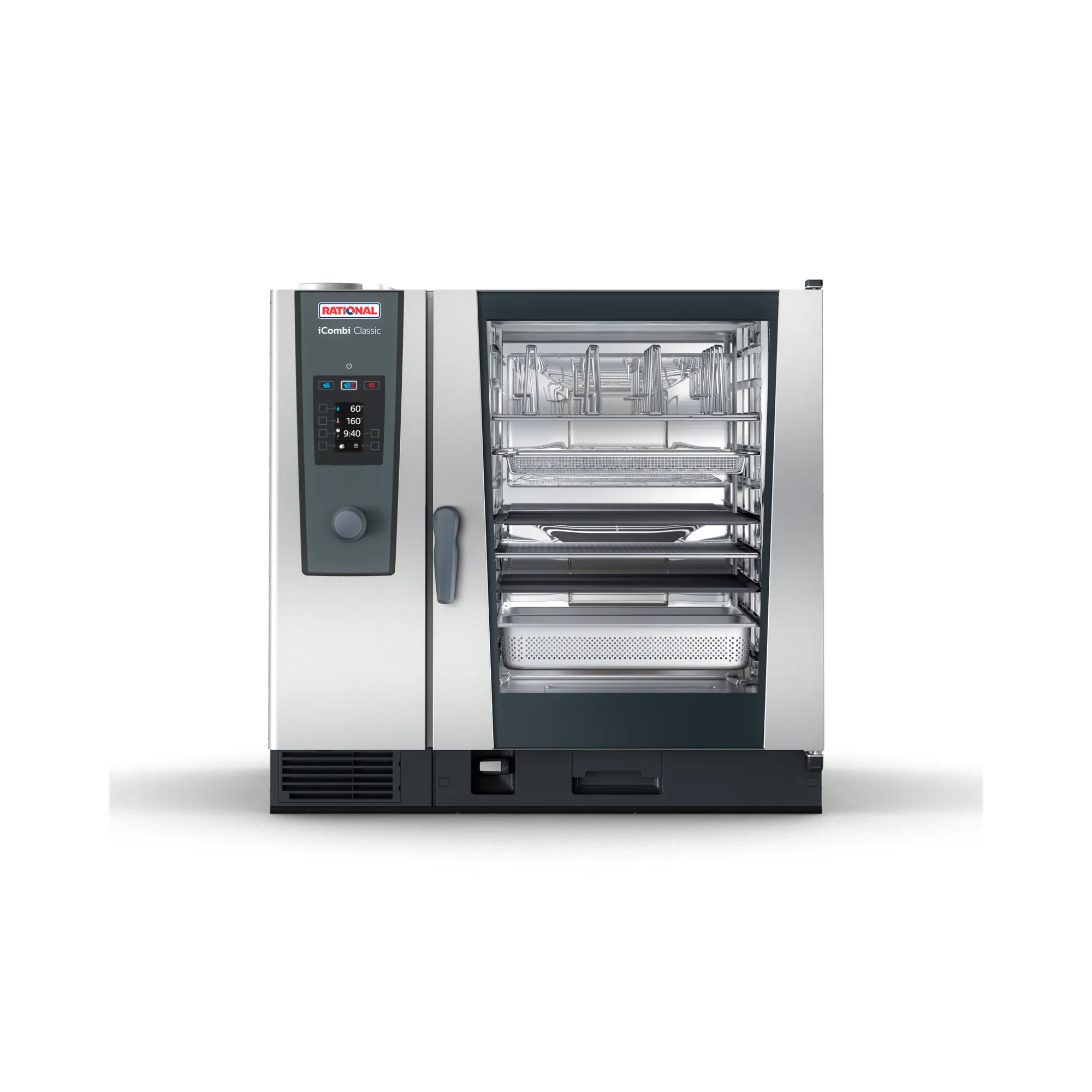 Rational CE2ERRA.0000074 Kombidämpfer iCombi Classic 10-2/1 GN, Gewerbeofen, Kondensationsofen, Herdofen, Edelstahl, Display