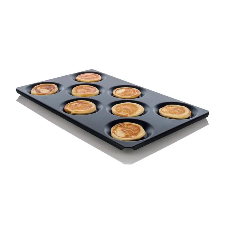 Rational 60.71.157 Multibaker befüllt Pancakes  , Backformen, Mini-Panna-Can, Ofenbackblech, Pfannkuchen, Backlöffel