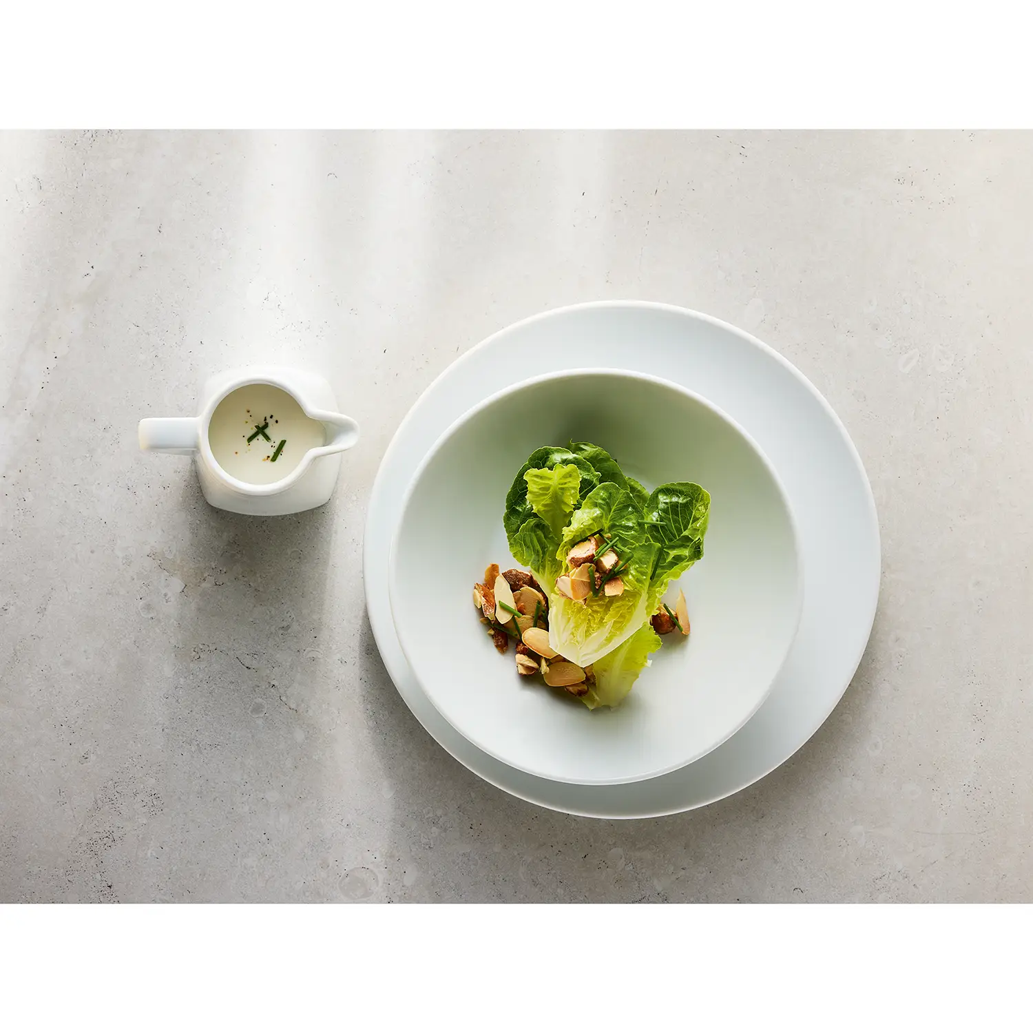 Bauscher Impressionsbild gedeckter Tisch Teller mit Speisen