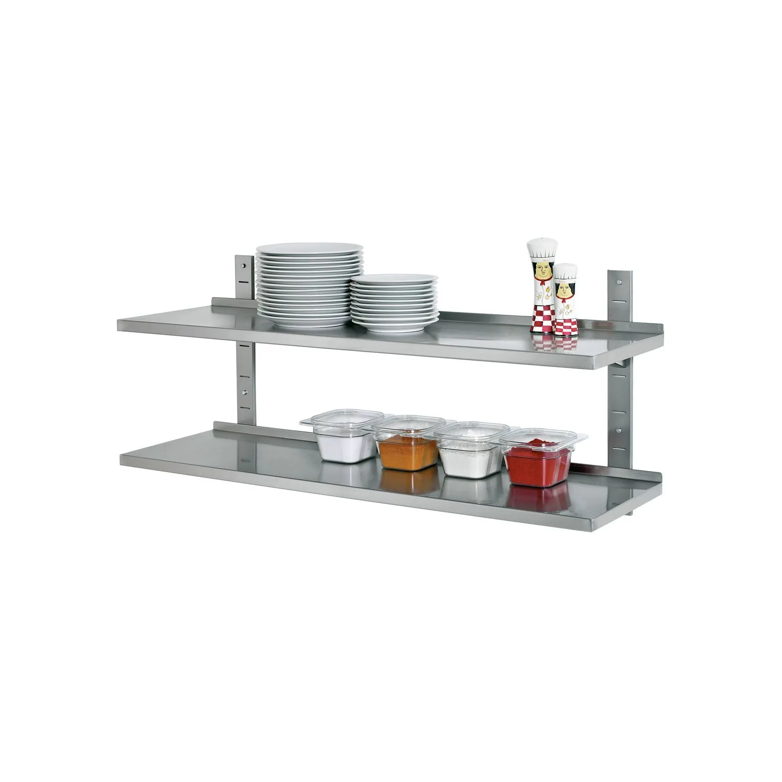 Bartscher 603012 Wandregal Set 1200x355 komplett Ansicht Komplett gefüllt