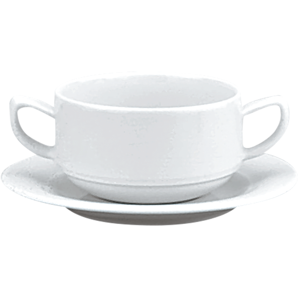 Schoenwald 9192730 Suppentasse stapelbar mit Untere, Untertasse, Tasse, Schüssel, Suppenschüssel