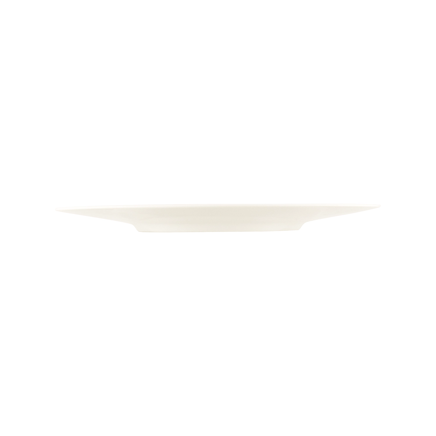 Bauscher Purity Teller flach rund breite Fahne 669063062 seitlich