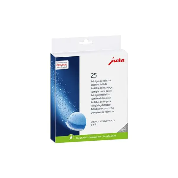 Jura 25045 Reinigungstabletten  , Reinigungstabletten, Putztabletten, Phosphatfrei, 3in1, Juraprodukt