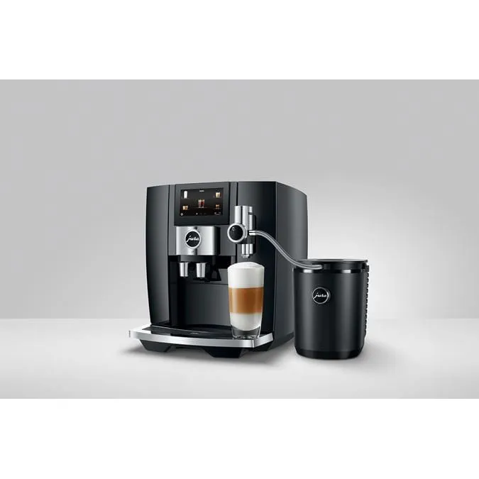 Jura 24261 Milchkuehler schwarz Ansicht 4, Espresso machine, Kaffeemaschine, Milchschaum, Frischmilch, Silber/Schwarz