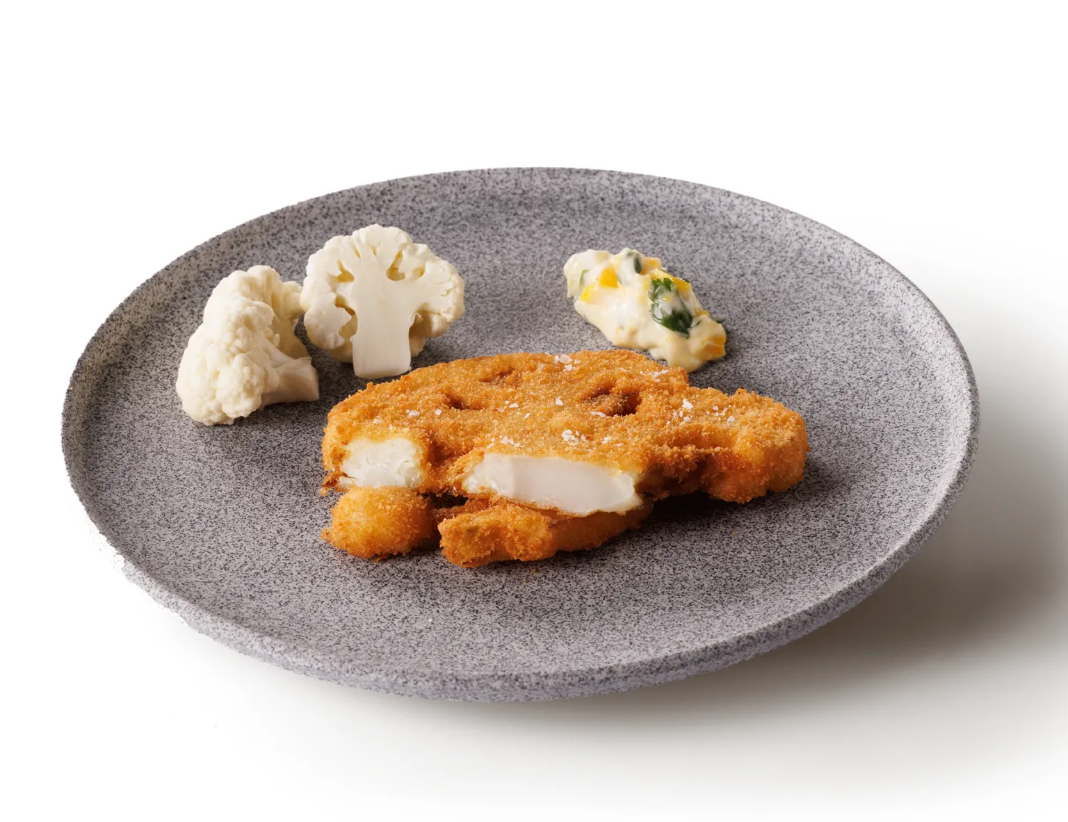 Schnitzel, Käsefüllung, Kalb, Frittiert, Blumenkohl-Beilage