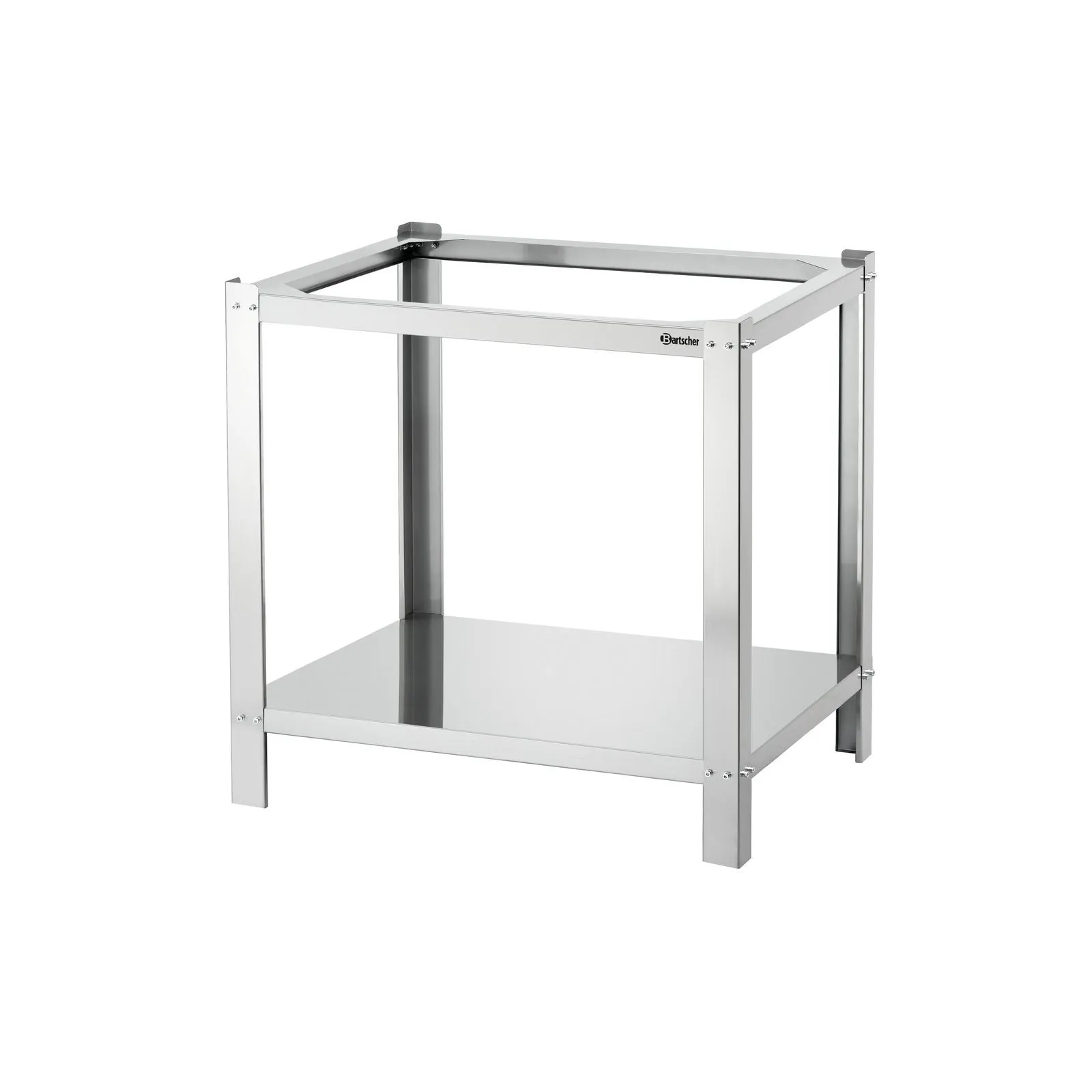 Bartscher 200319 Untergestell PO CT Ansicht Komplett, stahlrahmen, untersatz, schubladenfrei, regalboden, metallrahmen