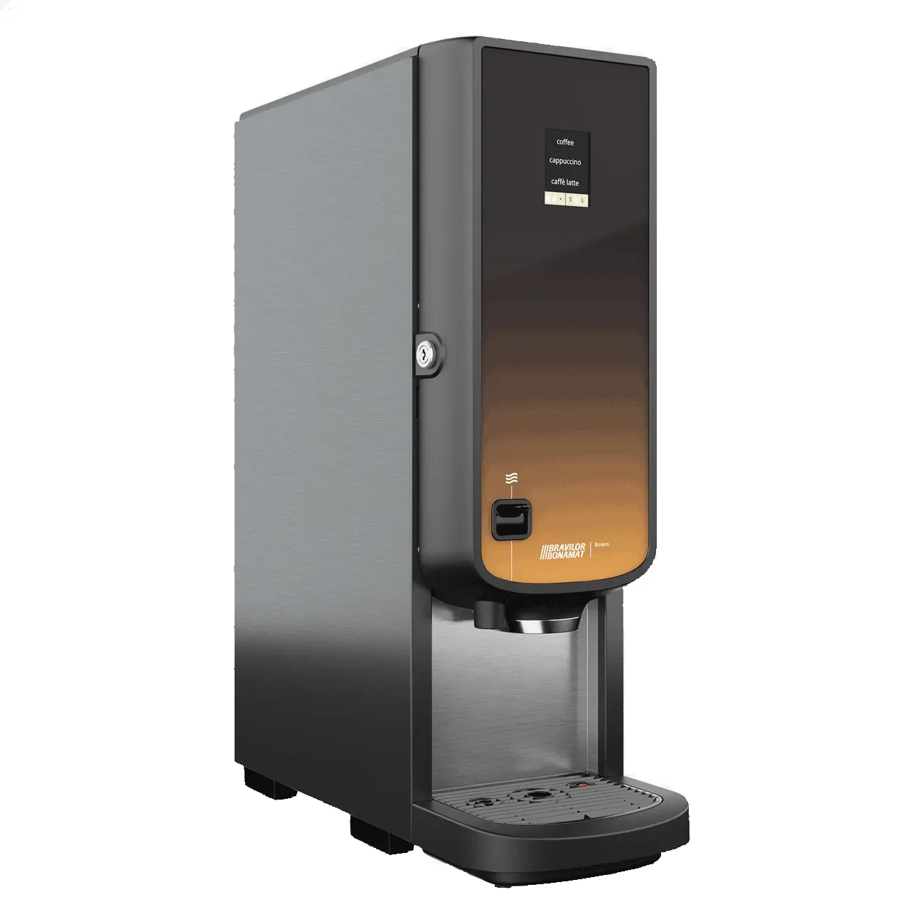 Bonamat 8.020.340.31002 Bolero 21 Linksansicht  , Kaffeemaschine, Kaffeeautomat, Espressoautomat, Kaffeezubereitung, Brühvorgang