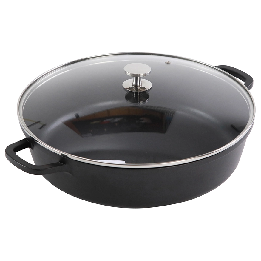 Contacto AluChef Pfanne rund Knopfgriff aus Edelstahl schwarz 6983327