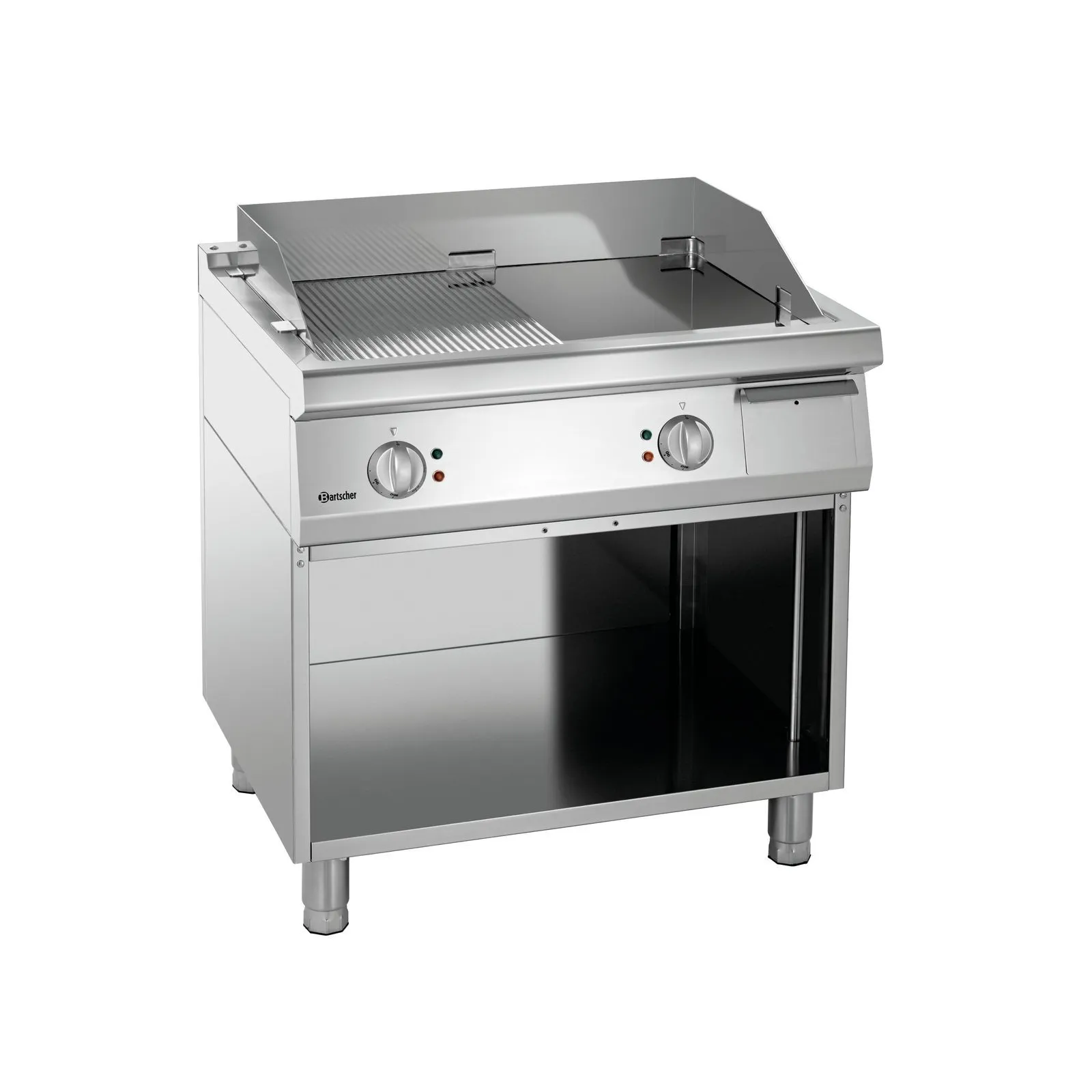 Bartscher 285076 Spritzschutz 780 Ansicht an Griddleplatte