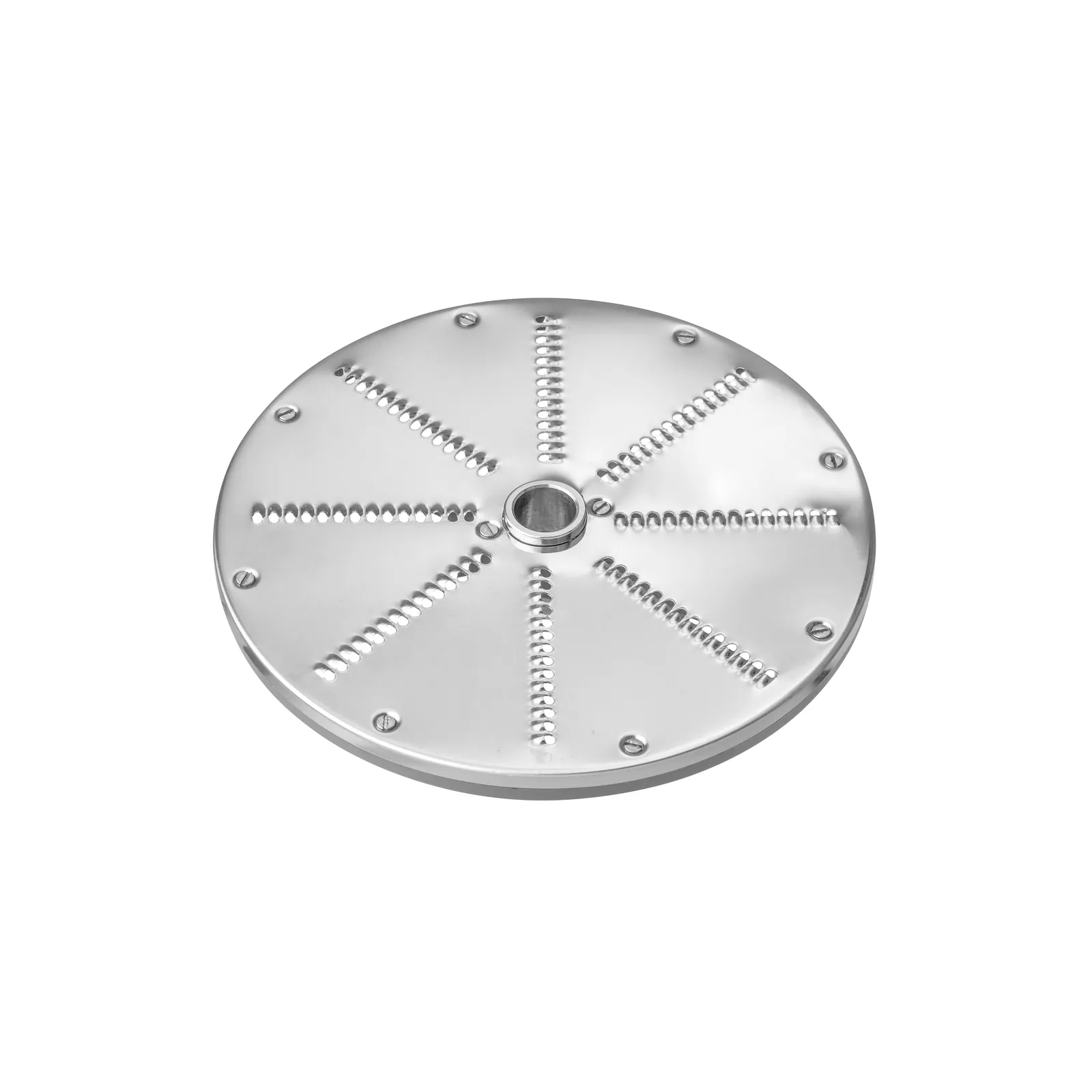 Bartscher 120325 Gemüseschneider GMS550 Ansicht Schneidscheibe Z5a, metall, Scheibe, Perforierung, Mittenbohrung, Schrauben