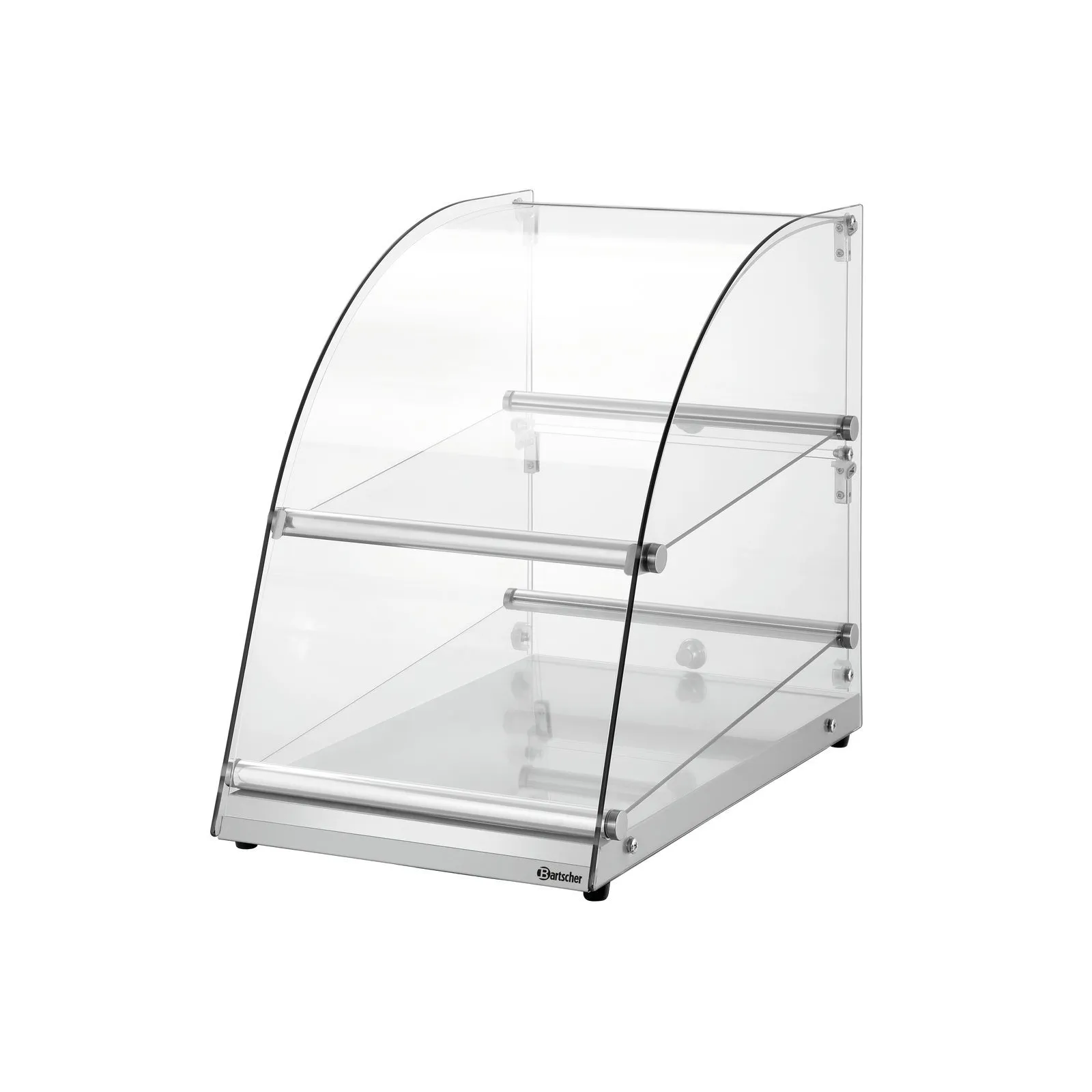 Bartscher 700355 Buffetvitrine 70L Ansicht Komplett leer, Display case, Bakery display, Glas, Scharfer front, Regale