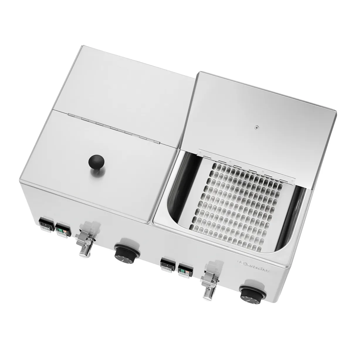 Bartscher A120466 Wuerstchenwaermer eine Seite geöffneter Deckel