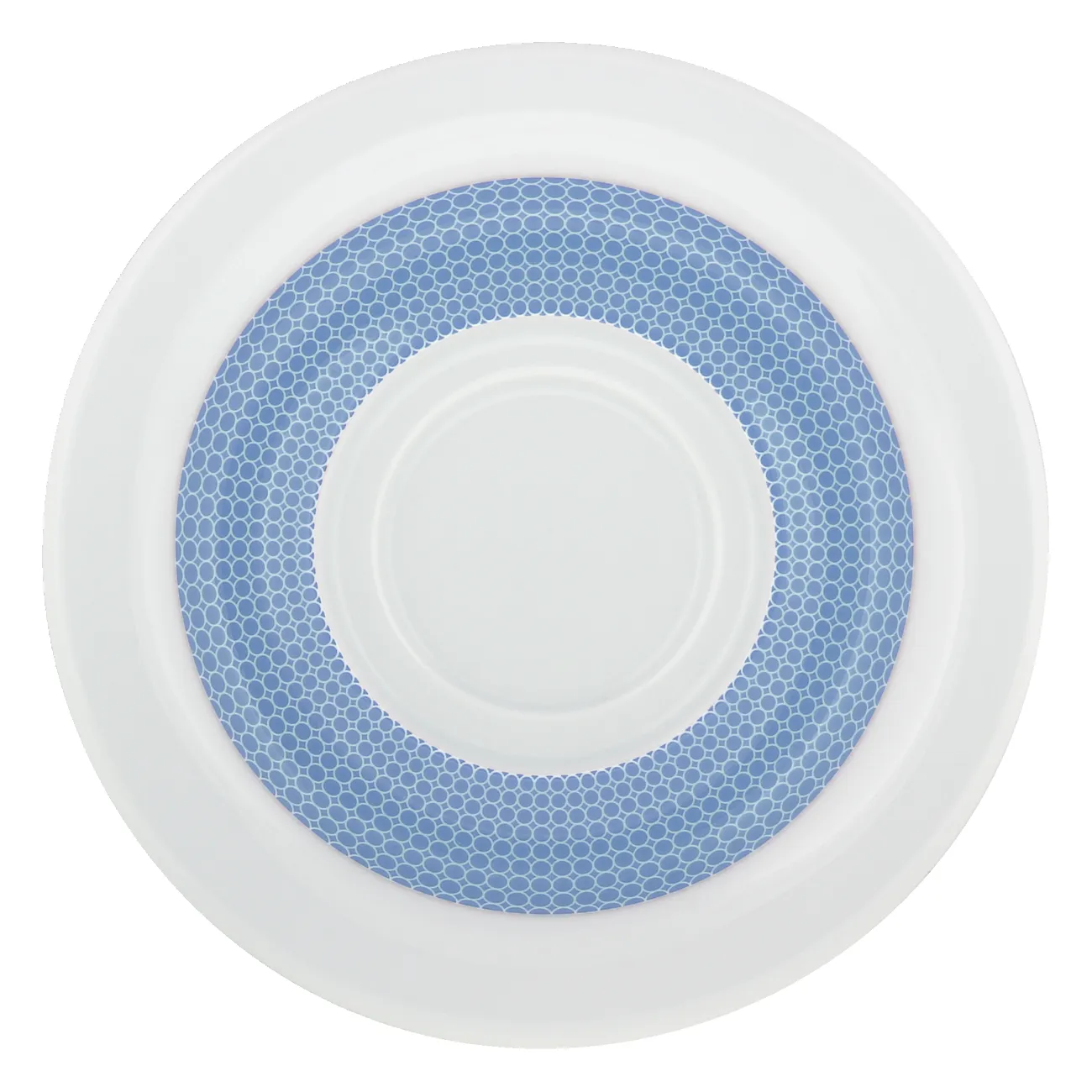 Bauscher Care Dimension Invita Untertasse Calmera Dekor innen Draufsicht Wasserblau blau
