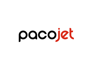 Marke Pacojet, Handschrift, Text, Kaffeebohnen-Gehäuse, Kaffeezerstäubung, Pacojet-Logo, Schwarze Schrift, Rote Akzentuierung