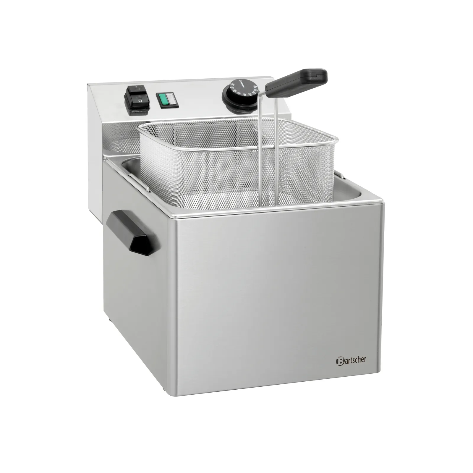 Bartscher 132260 Nudelkocher 1 Korb 7L TG Ansicht Komplett, mit Korb, Fritteuse, Korbfritteuse, Edelstahl, Frittierkorb, Thermostat
