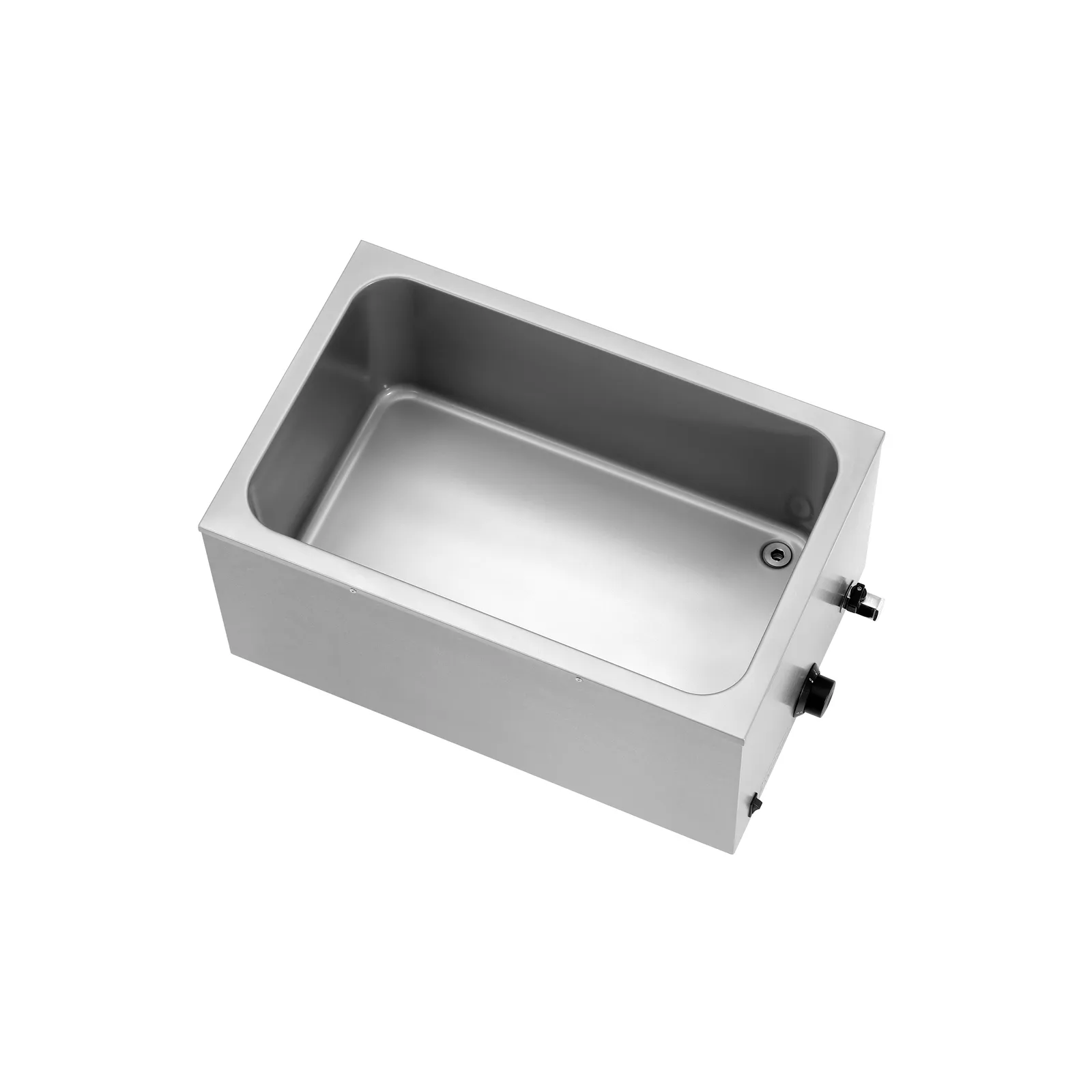 Bartscher 200207 Bain Marie 1/1GN 200mm mit Hahn Ansicht von oben, Schalenschale, Edelstahl, Einbau-Topf, Miniküchenbereich, Spüle