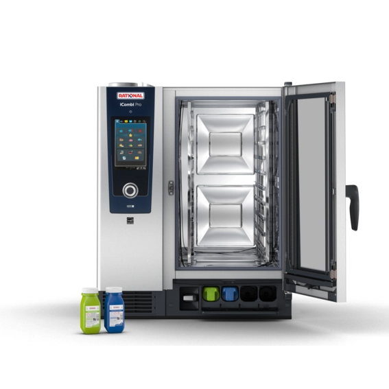 Hochtemperatur-Backofen, Gewerbeküchenofen, Digitaler Bedienpanel, Rational iCombi Pro, Edelstahl