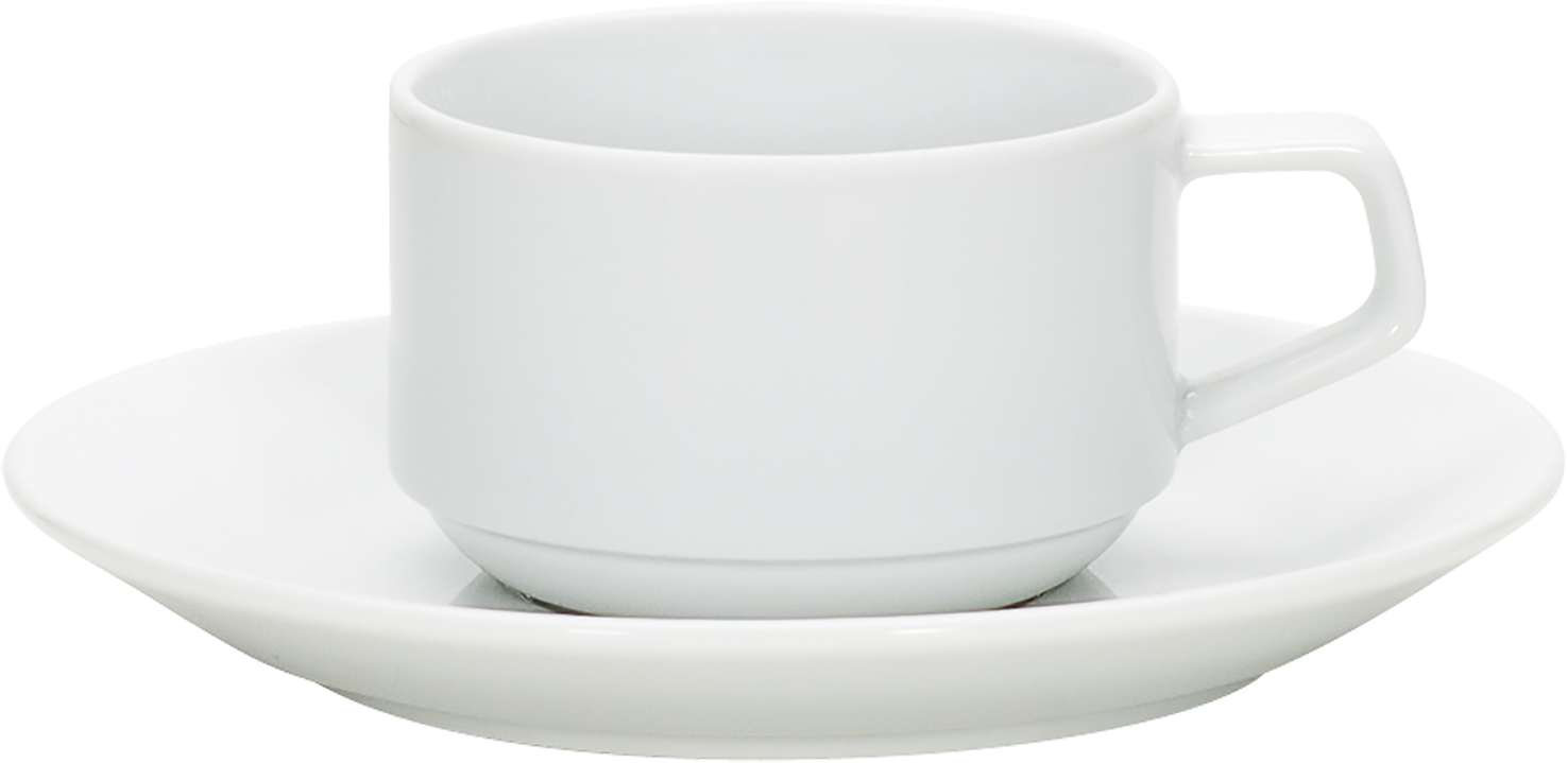 Schoenwald 9405210 Tasse stapelbar mit Untere, Untertasse, Tasse