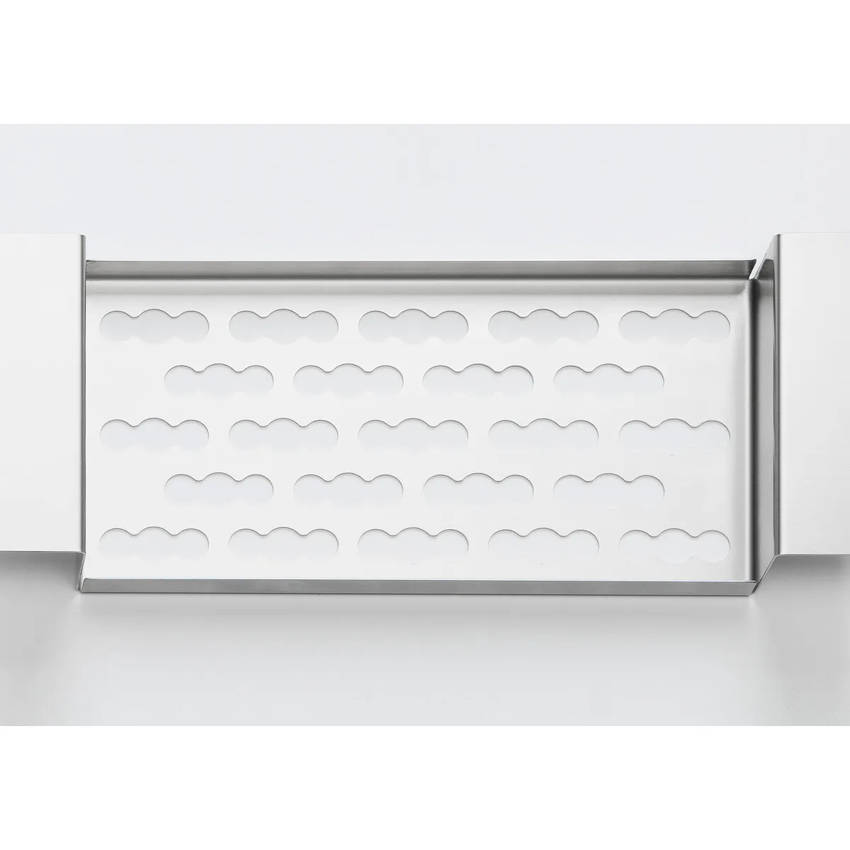 Komet Abdeckgitter, drawer, metall, edelstahl, weiß, muster
